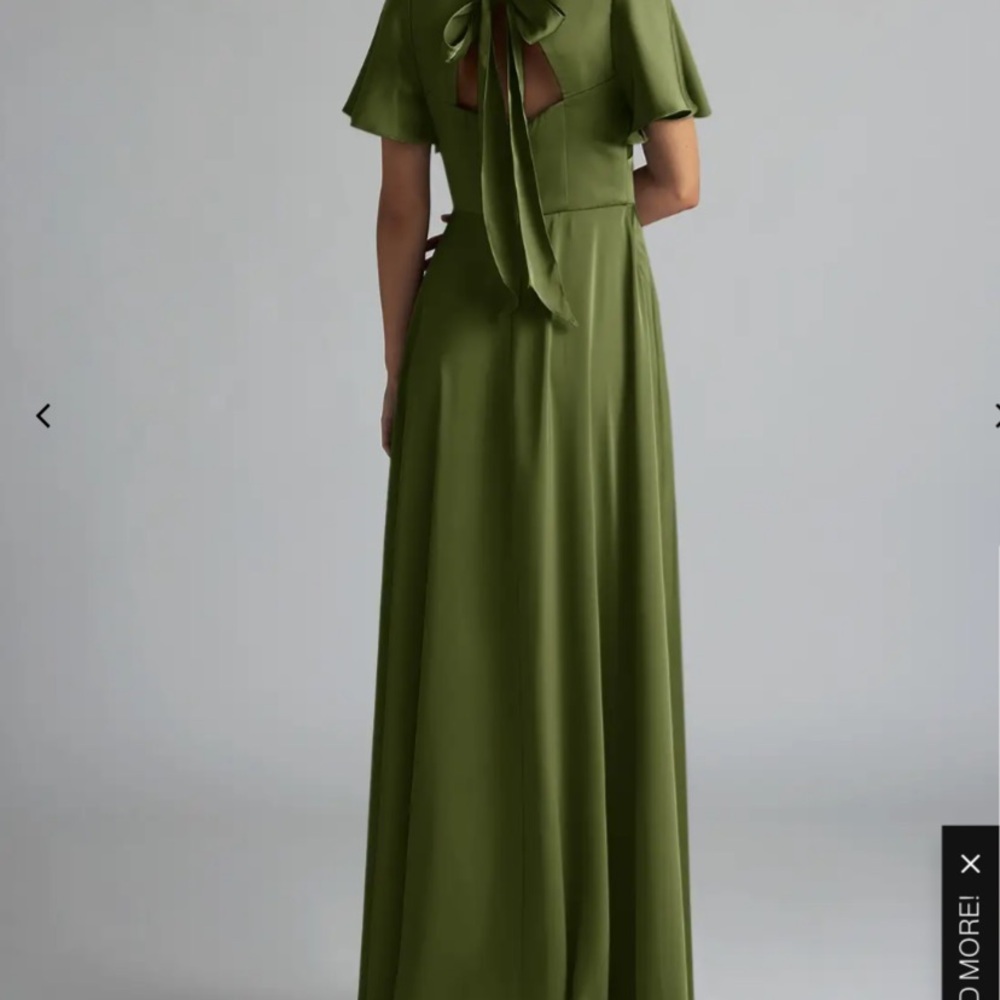 Azazie Olive Green Maxi Dress - Picture 2 of 5